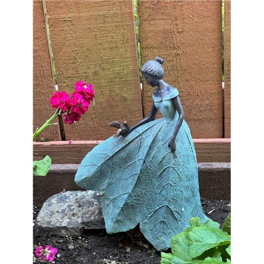 Fairy Statue Collection Home Decoration-Leaf Angel Girls Resin Home-8.5x5.2x12''